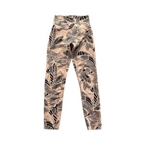 Aerie Black and Tan Leaf Print Leggings